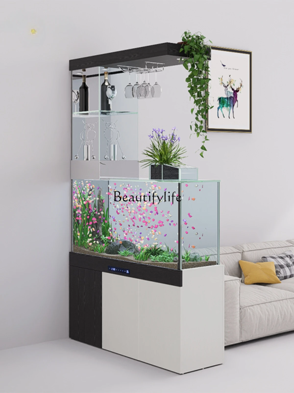 Fish tank living room small glass tank ancient bottom filter intelligent ecological landscaping full set of ornamental aquarium
Fish tank living room small glass tank ancient bottom filter intelligent ecological landscaping full set of ornamental aquarium