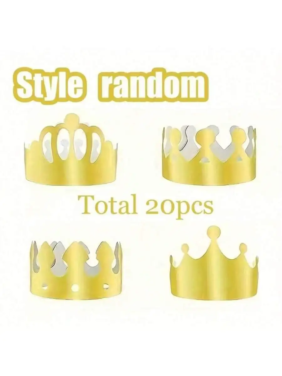 20pcs Paper Crown Party Hats For Adults Disposable Event Decorations
20pcs Paper Crown Party Hats For Adults Disposable Event Decorations