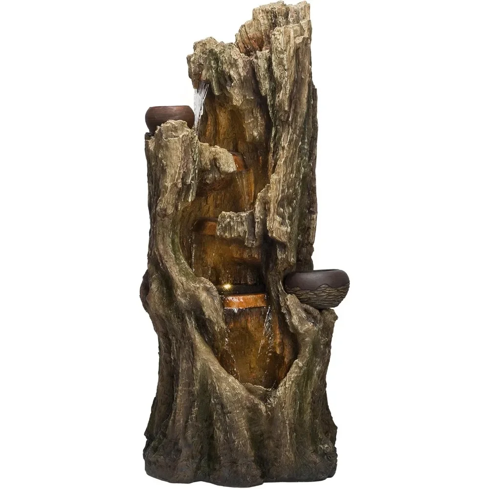 Nordic luxury 52" Tree Trunk Fountain W/LED Lights & 2 Flower Pots, Indoor/Outdoor Floor Waterfall, Garden Decor & Brown Yard
Nordic luxury 52" Tree Trunk Fountain W/LED Lights & 2 Flower Pots, Indoor/Outdoor Floor Waterfall, Garden Decor & Brown Yard