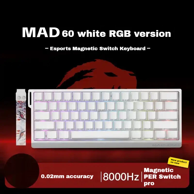 FGG MADLIONS Mad60/68 HE: 8KHz, dual trigger, low latency, RGB hot-swappable, magnetic switch gaming keyboard 
FGG MADLIONS Mad60/68 HE: 8KHz, dual trigger, low latency, RGB hot-swappable, magnetic switch gaming keyboard