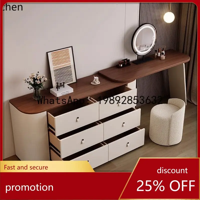 YFY Solid Wood Dressing Table Integrated Retro Style Home Bedroom Walnut Veneer Saddle Leather Makeup Table Storage Cabinet
YFY Solid Wood Dressing Table Integrated Retro Style Home Bedroom Walnut Veneer Saddle Leather Makeup Table Storage Cabinet