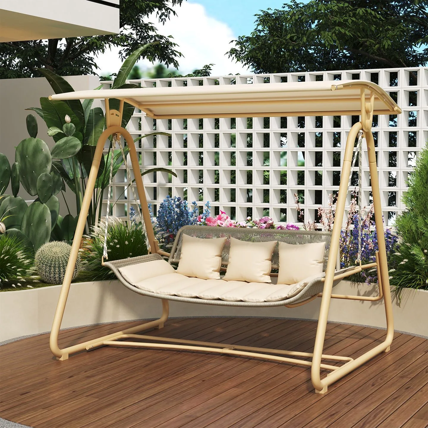 Outdoor Patio Swing Courtyard Cradle Balcony Double Swing Chair for Garden Hanging Lounge Chair Outdoor Furniture for Balcony
Outdoor Patio Swing Courtyard Cradle Balcony Double Swing Chair for Garden Hanging Lounge Chair Outdoor Furniture for Balcony
