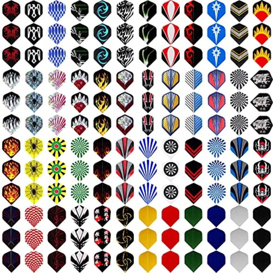 Dart Flights, 144 pcs Standard Shape Professional Flight Feather Replacement Tails Wing for Steel Tip and Soft Tip Darts
Dart Flights, 144 pcs Standard Shape Professional Flight Feather Replacement Tails Wing for Steel Tip and Soft Tip Darts