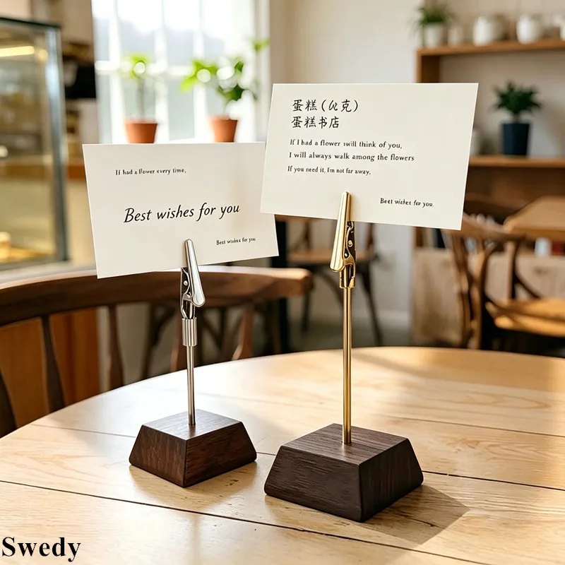 5 Pieces Natural Walnut Wood Place Card Holder Desktop Note Clip Restaurant Table Numbers Stand Menus Photos Memo Clip
5 Pieces Natural Walnut Wood Place Card Holder Desktop Note Clip Restaurant Table Numbers Stand Menus Photos Memo Clip