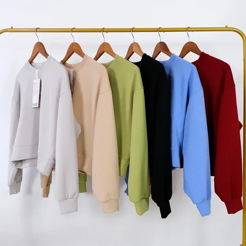 Oversized Long Sleeve Shirt Cropped Sweatshirt Waist Length Crew Relaxed Fit Workout Top Casual Wear
Oversized Long Sleeve Shirt Cropped Sweatshirt Waist Length Crew Relaxed Fit Workout Top Casual Wear