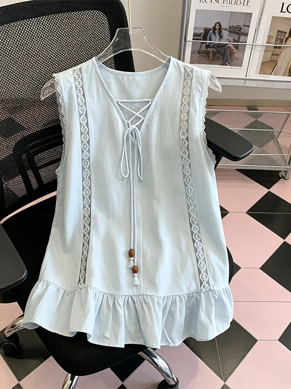 Fashionable V-Neck Hollow out Trim Strap Vest Summer New Style Outerwear for plus Size Doll Shirt Fluffy Top Skin-Friendly Br...
Fashionable V-Neck Hollow out Trim Strap Vest Summer New Style Outerwear for plus Size Doll Shirt Fluffy Top Skin-Friendly Br...