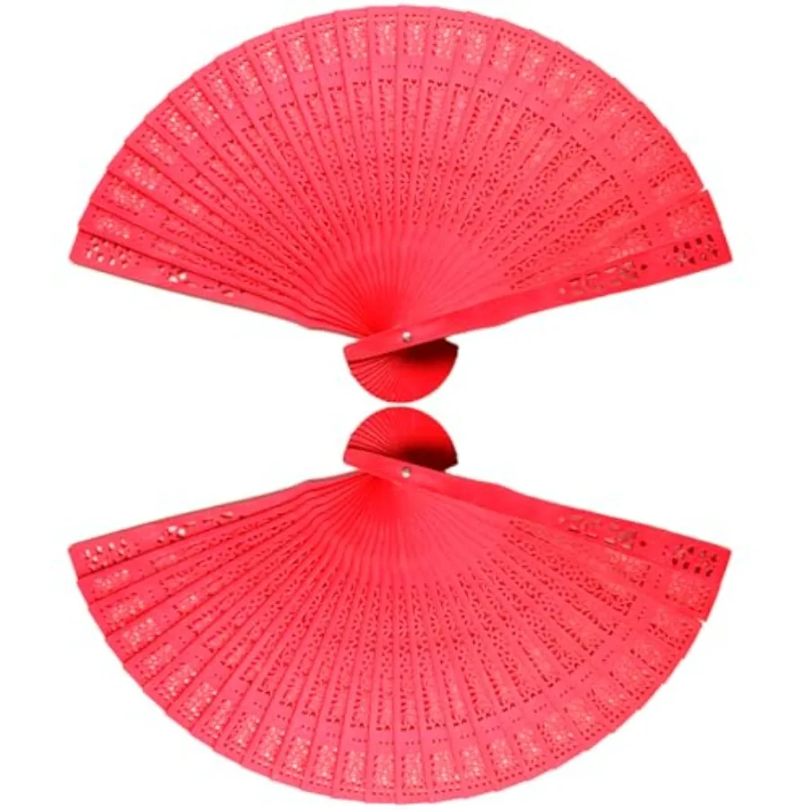 Foldable Hand Fan and Fans Handheld - 2-Pack Chinese Vintage Folding Fans with Sandalwood Scent, Hollow Carving for Wedding/Bir
Foldable Hand Fan and Fans Handheld - 2-Pack Chinese Vintage Folding Fans with Sandalwood Scent, Hollow Carving for Wedding/Bir