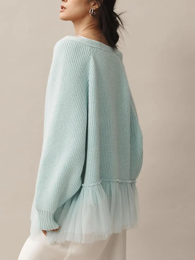 Ladies Solid Color Loose Warm Sweater Coat Elegant Casual Commuting Overcoat 2025 Autumn Winter New Lace Hem Knitted Cardigans
Ladies Solid Color Loose Warm Sweater Coat Elegant Casual Commuting Overcoat 2025 Autumn Winter New Lace Hem Knitted Cardigans