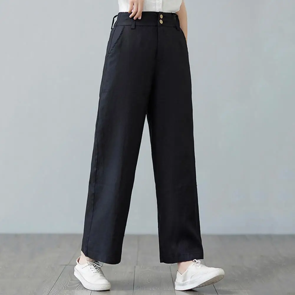 Soft Touch Women Trousers Stylish Women's High Waist Wide Leg Pants with Pockets for Daily Wear Elastic Waist Straight Leg
Soft Touch Women Trousers Stylish Women's High Waist Wide Leg Pants with Pockets for Daily Wear Elastic Waist Straight Leg
