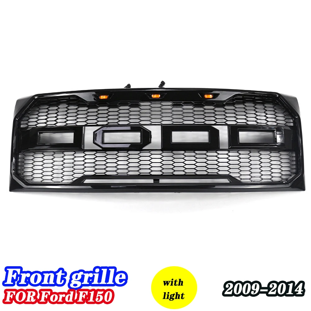 Suitable for Ford F150 with Lamp Center Grid Glossy Black Medium Grille Gray Front Grille 2009-2014
Suitable for Ford F150 with Lamp Center Grid Glossy Black Medium Grille Gray Front Grille 2009-2014
