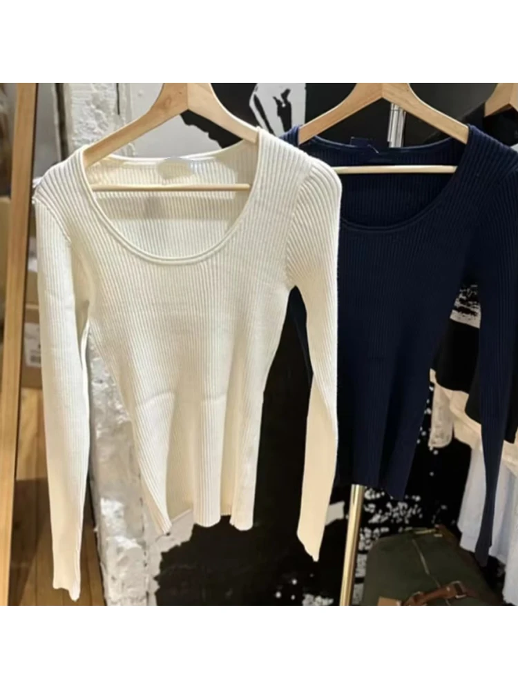 Casual Women Beige Thread Knit Tees 2023 Fall Fashion U Neck Long Sleeves Solid Color Tees Female Chic Tops
Casual Women Beige Thread Knit Tees 2023 Fall Fashion U Neck Long Sleeves Solid Color Tees Female Chic Tops