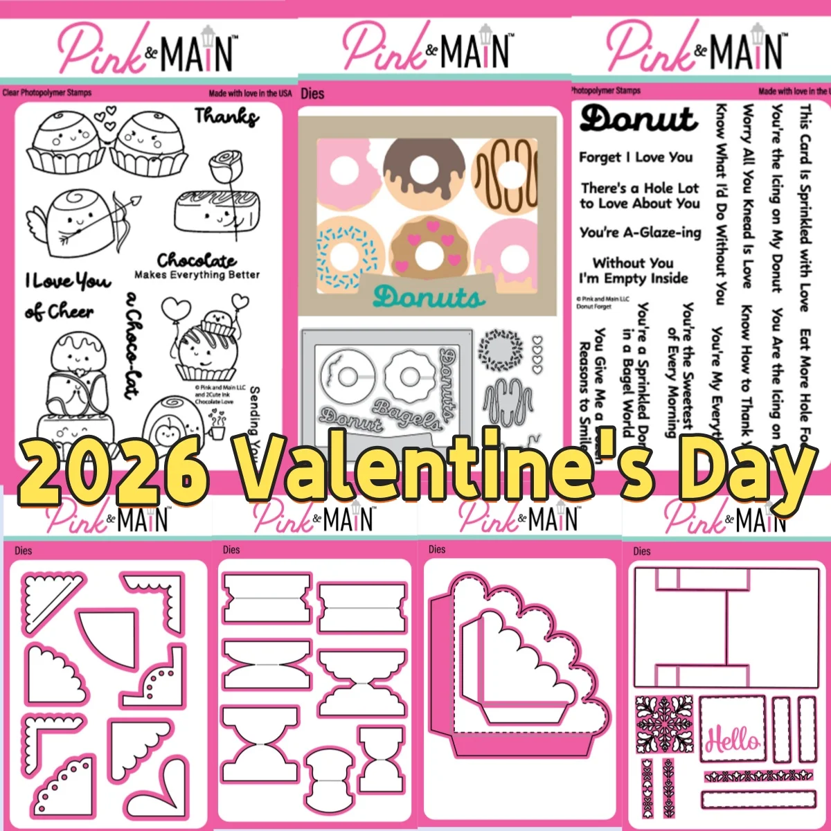 2026 Valentine's Day Doughnut Heart Chocolate Love Metal Cutting Dies Clear Stamps for DIY Greeting Card Scrapbook Diary Album
2026 Valentine's Day Doughnut Heart Chocolate Love Metal Cutting Dies Clear Stamps for DIY Greeting Card Scrapbook Diary Album