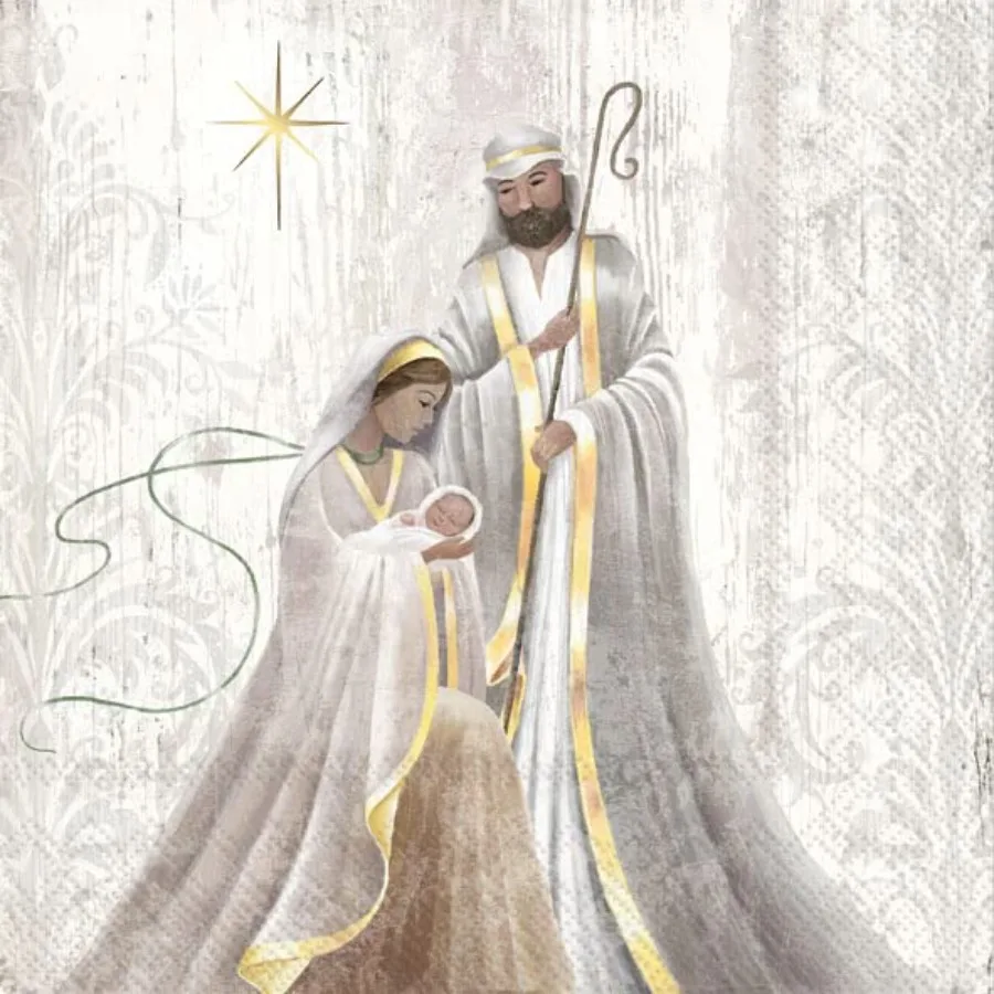 IHR Ideal Home Range Party pkins Disposable 3-Ply Paper Luh pkin Pack 6.5" x 6.5" Holy Family 20-Count
IHR Ideal Home Range Party pkins Disposable 3-Ply Paper Luh pkin Pack 6.5" x 6.5" Holy Family 20-Count