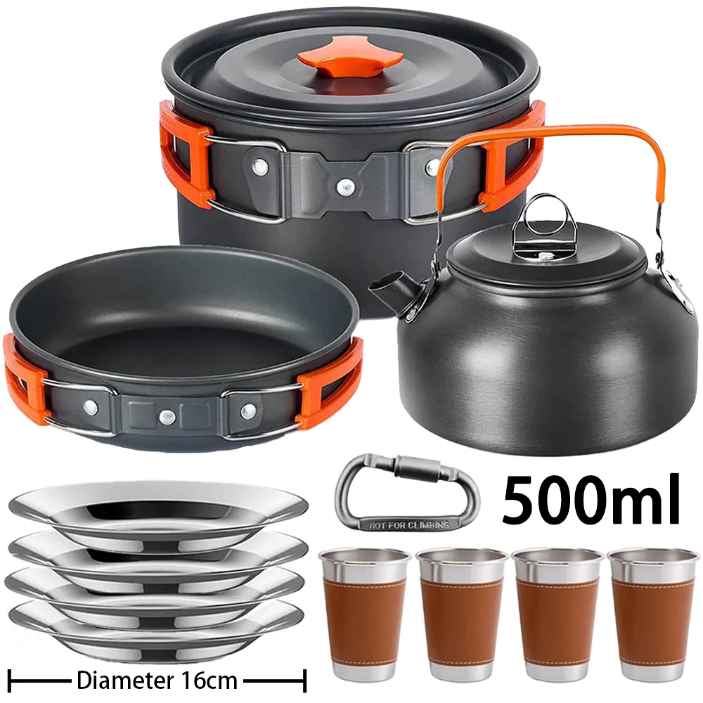 Outdoor camping aluminum cookware set,non stick pot,portable outdoor tableware cookware,cooking pot,hiking,barbecue,picnic
Outdoor camping aluminum cookware set,non stick pot,portable outdoor tableware cookware,cooking pot,hiking,barbecue,picnic