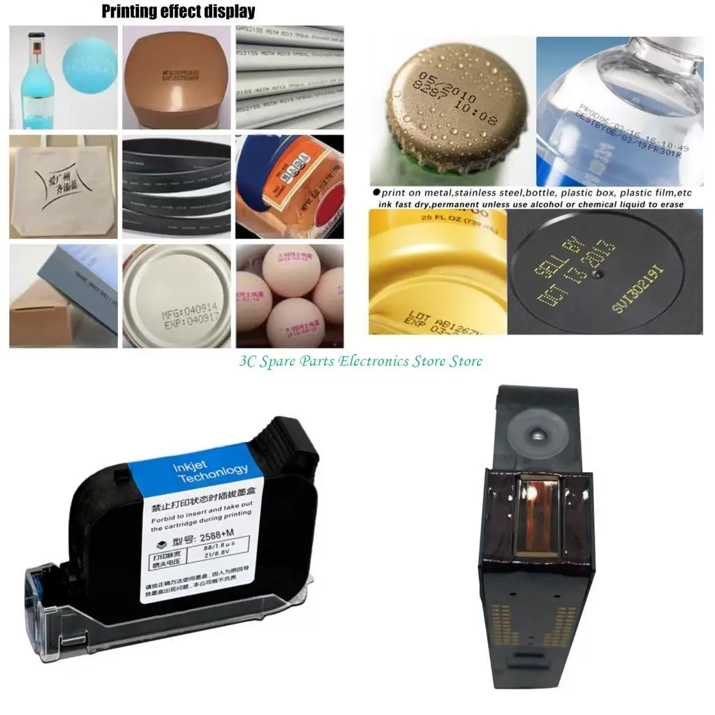 SZ 2588+M Handheld Thermals Inkjet Printer Fast Dry Inks Cartridge for Printer