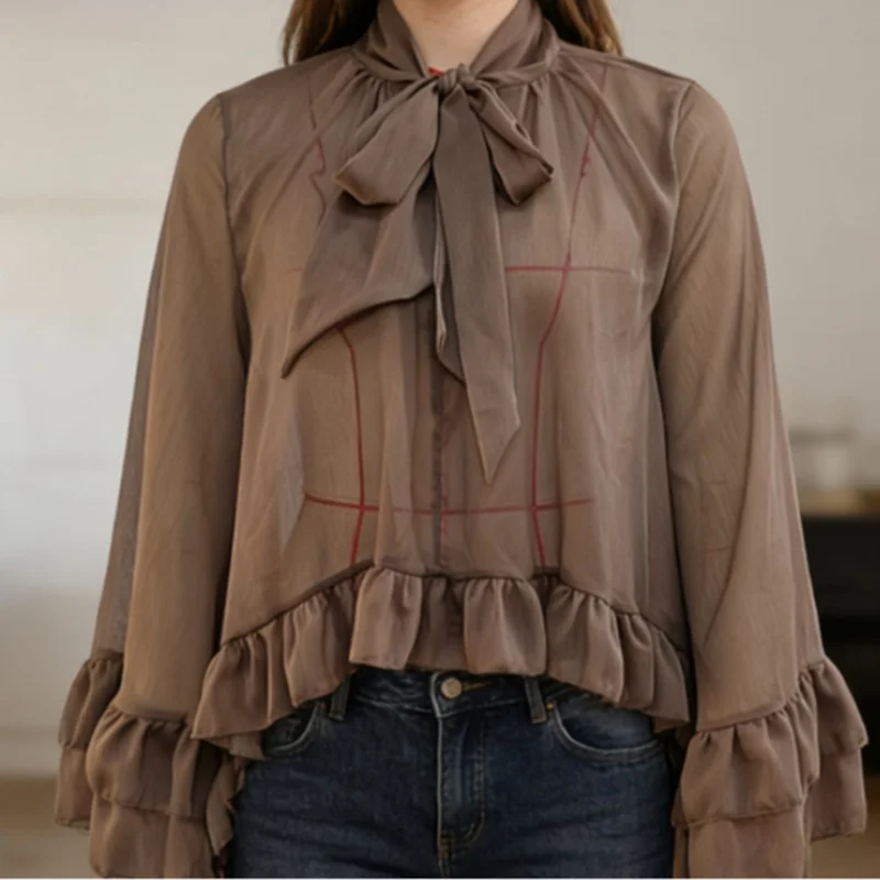 Women Long Bell Sleeve Frill Top See Through Sheer Mesh Blouse High Low Hem Ruffled Sexy Flowy Tops Shawl Shirts
Women Long Bell Sleeve Frill Top See Through Sheer Mesh Blouse High Low Hem Ruffled Sexy Flowy Tops Shawl Shirts