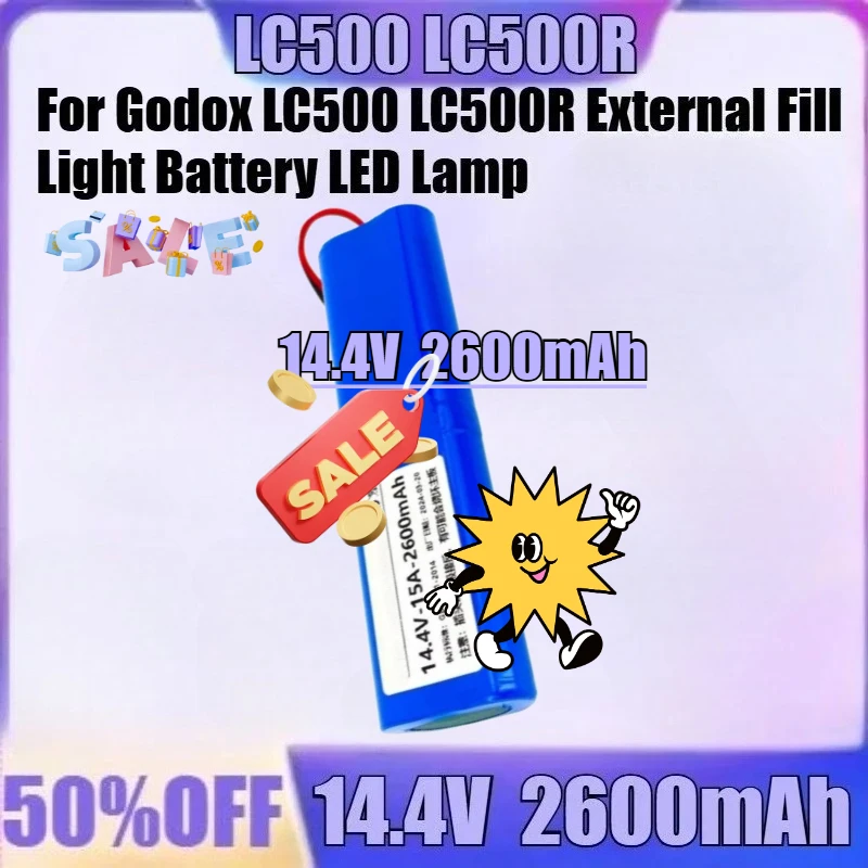 14.4V 2600mAh For Godox LC500 LC500R External Fill Light Battery LED Lamp 14.4V New LC500 LC500R 14.4V 2600mAh Battery
14.4V 2600mAh For Godox LC500 LC500R External Fill Light Battery LED Lamp 14.4V New LC500 LC500R 14.4V 2600mAh Battery