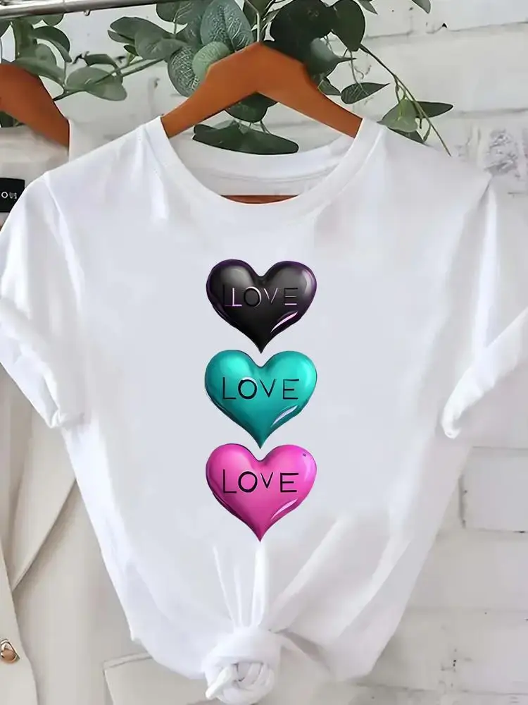 Print Love Sweet Trend Cute Short Sleeve O-neck T-shirts Ladies Popular Casual Women Graphic T Tees Clothing Fashion Clothes 
Print Love Sweet Trend Cute Short Sleeve O-neck T-shirts Ladies Popular Casual Women Graphic T Tees Clothing Fashion Clothes