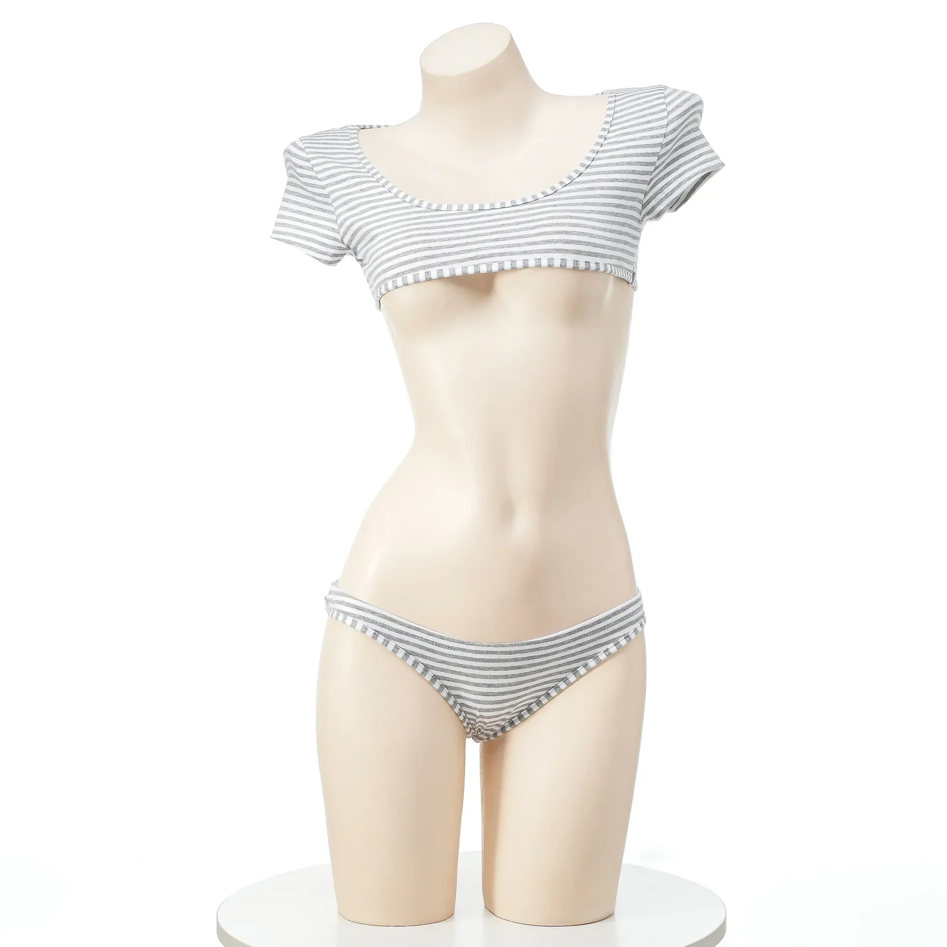 Super Short Striped Printed T-shirt Underwear Sets Three Point Style School Costume Woman Uniform Milk Outfi Temptation Uniform
Super Short Striped Printed T-shirt Underwear Sets Three Point Style School Costume Woman Uniform Milk Outfi Temptation Uniform