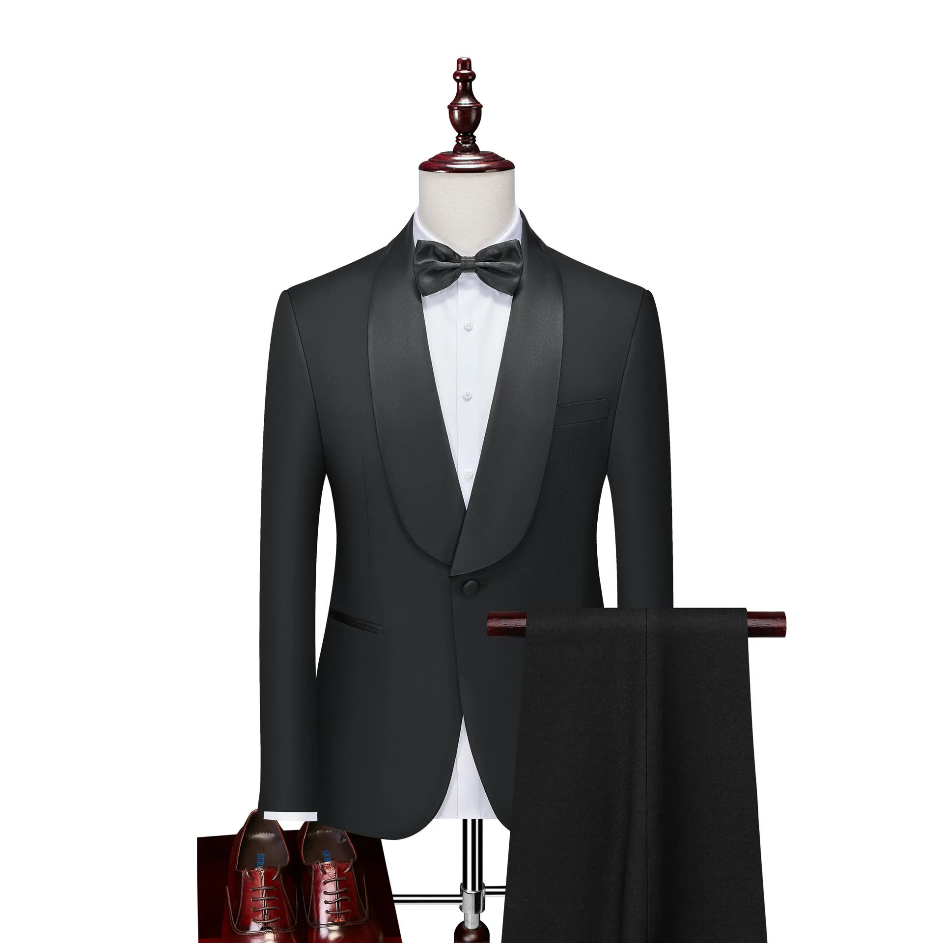 KIDWHXR Men Suit Set Turn Down Collar Single-breasted Bow Tie Blazer Male Straight-leg Pant Man Wedding Groom 2-piece Outfit
KIDWHXR Men Suit Set Turn Down Collar Single-breasted Bow Tie Blazer Male Straight-leg Pant Man Wedding Groom 2-piece Outfit