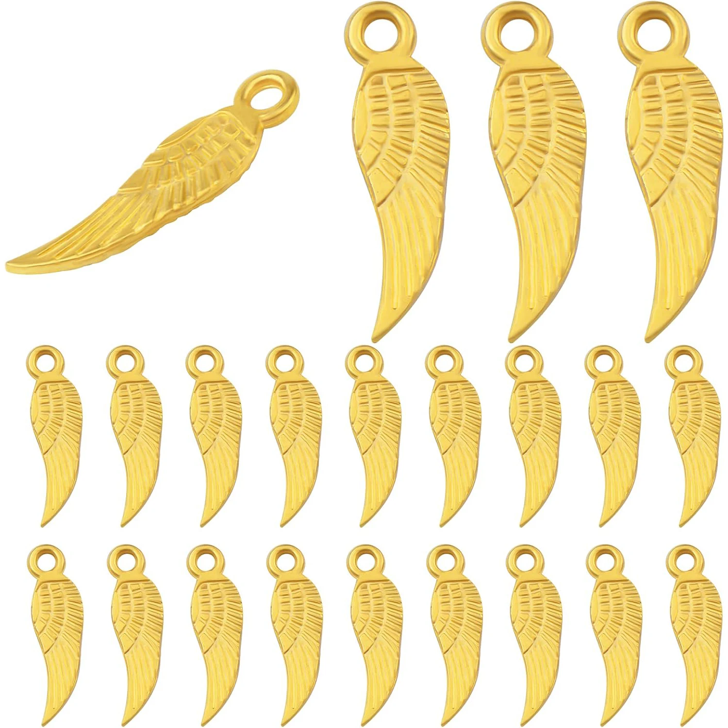 100pcs Golden Plated Wing Pendant Charm Angel Wing Charms Dangle Alloy Craft Pendants Collections for DIY Earrings Necklace
100pcs Golden Plated Wing Pendant Charm Angel Wing Charms Dangle Alloy Craft Pendants Collections for DIY Earrings Necklace