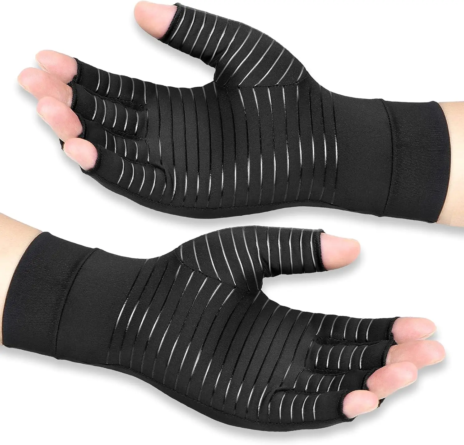 2 paiCopper arthritis compression gloves for men and women relieve hand pain, swelling, and finger less typing in the wrist cana
2 paiCopper arthritis compression gloves for men and women relieve hand pain, swelling, and finger less typing in the wrist cana