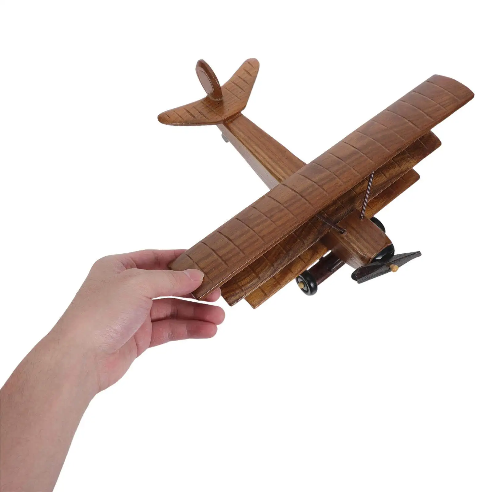 Wooden Airplane Decoration Vintage Biplane Hand-Carved Solid Wood Retro Plan Decor for Desktop Nursery Room Office Display Retro
Wooden Airplane Decoration Vintage Biplane Hand-Carved Solid Wood Retro Plan Decor for Desktop Nursery Room Office Display Retro