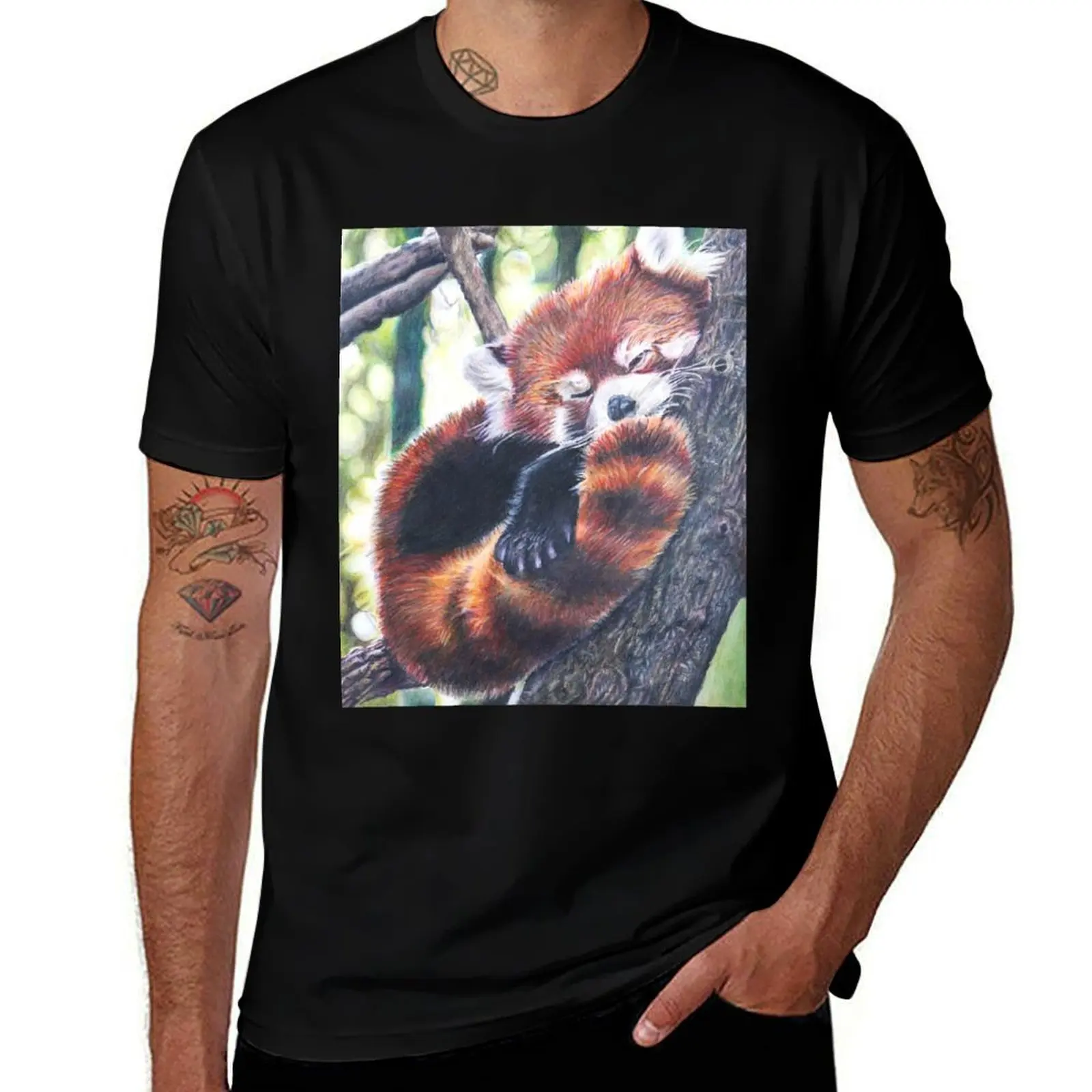 Sleeping Red Panda Drawing T-Shirt custom t shirt valentines boutique clothes oversizeds anime shirt Men's t-shirts
Sleeping Red Panda Drawing T-Shirt custom t shirt valentines boutique clothes oversizeds anime shirt Men's t-shirts