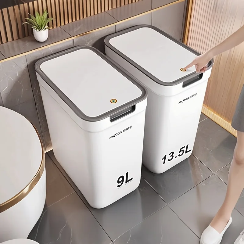 Joybos Push-Top Trash Can, Large Capacity Odor Sealing Bin for Bathroom, Kitchen, Office, Bedroom, PP Material, Napkin Disposal
Joybos Push-Top Trash Can, Large Capacity Odor Sealing Bin for Bathroom, Kitchen, Office, Bedroom, PP Material, Napkin Disposal