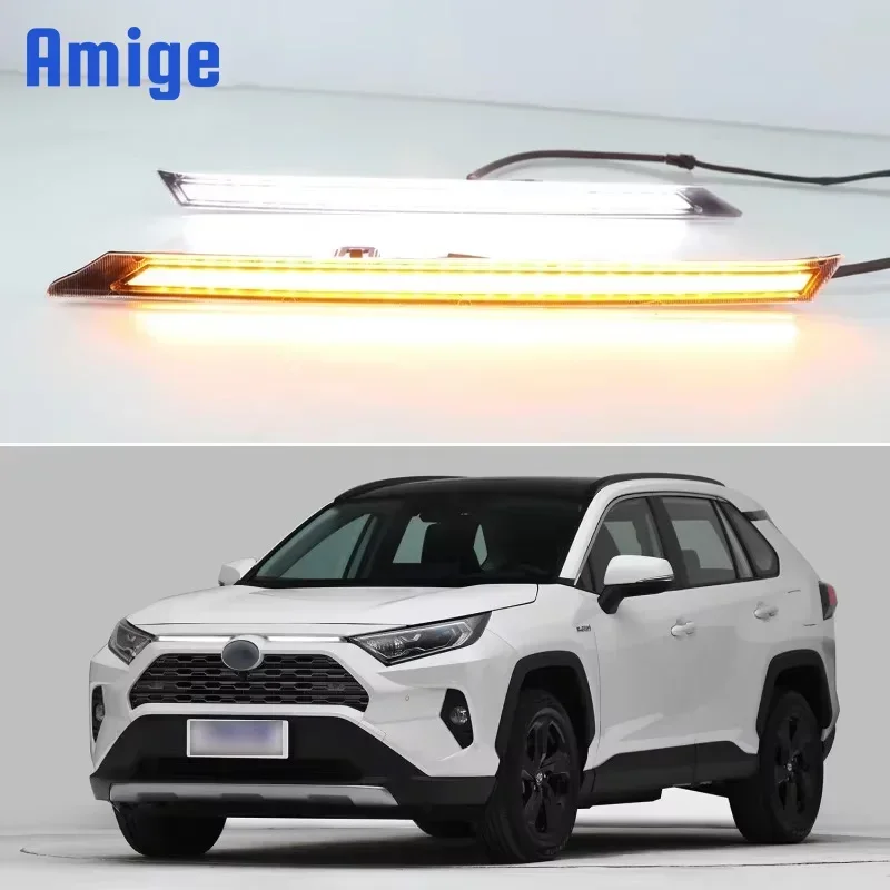 Car LED Daylihgts DRL For Toyota RAV4 2019 2020 Yellow Turn Signal Daytime Running Lights Day Driving Cover Decoration Headlamp
Car LED Daylihgts DRL For Toyota RAV4 2019 2020 Yellow Turn Signal Daytime Running Lights Day Driving Cover Decoration Headlamp
