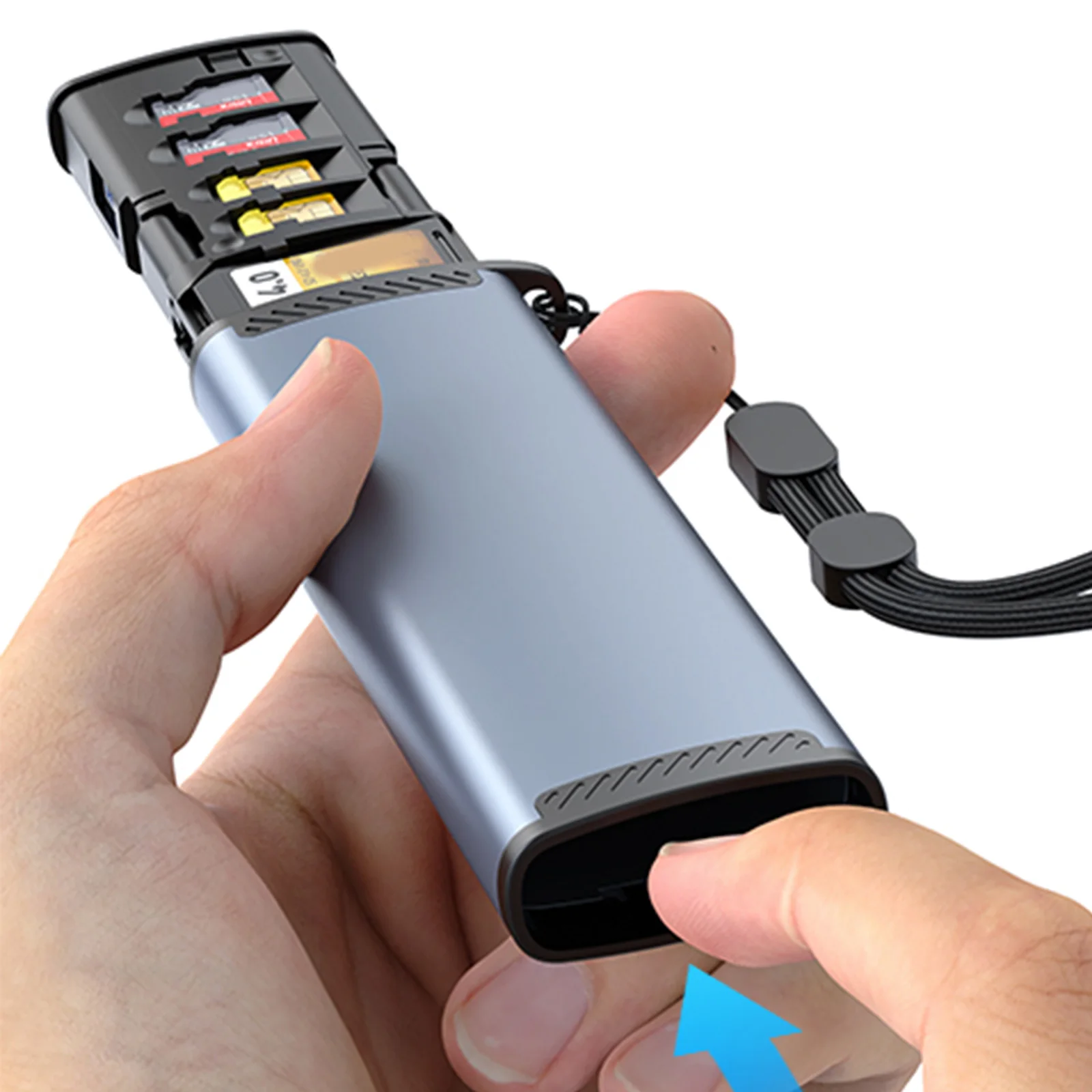 USB-C кардридер и держатель для карт MicroSD, Type-C SD/TF, Plug and Play, совместим с iPhone, дронами, экшн-камерами, планшетами
USB-C кардридер и держатель для карт MicroSD, Type-C SD/TF, Plug and Play, совместим с iPhone, дронами, экшн-камерами, планшетами