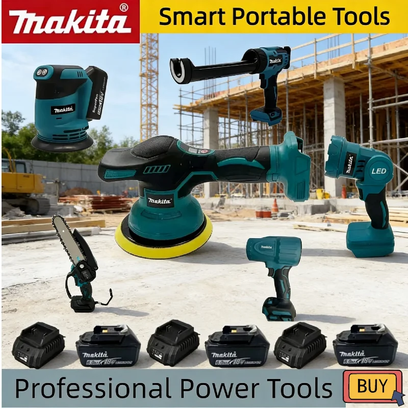Makita 18V Various Cordless Power Tools: Cordless Polisher, Blower, Electric Caulk Gun, Work Light and Recipiprocating Saw
Makita 18V Various Cordless Power Tools: Cordless Polisher, Blower, Electric Caulk Gun, Work Light and Recipiprocating Saw