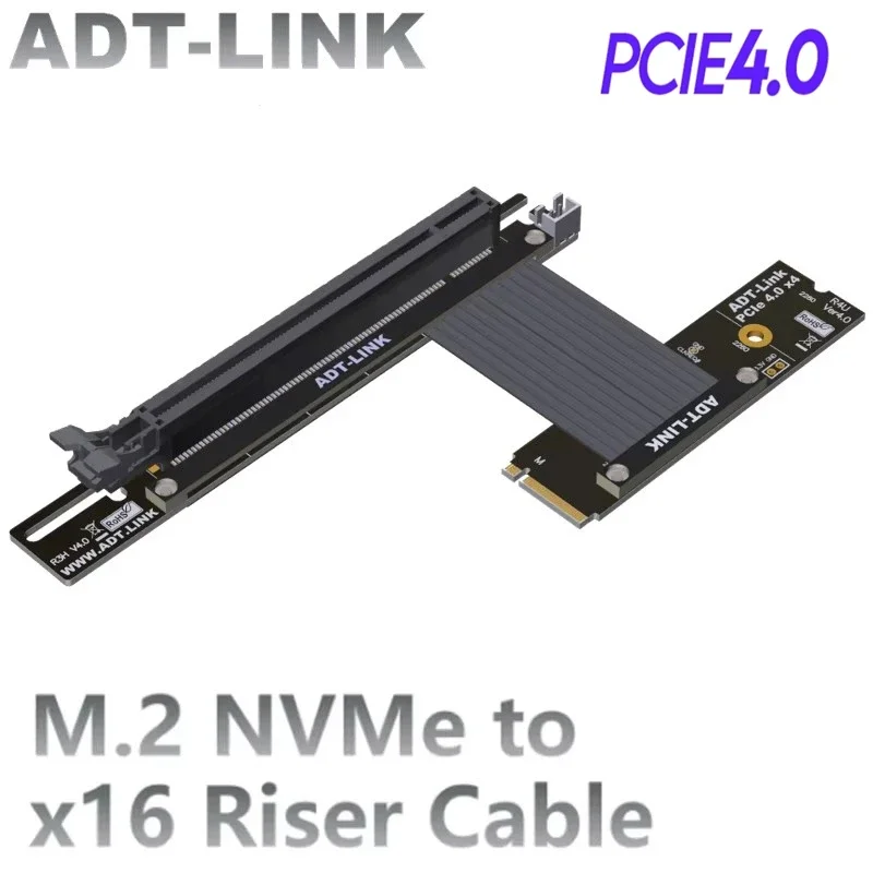 ADT-Link PCIe 4.0 M.2 NVME M-Key SSD для PCIe 4.0 x16 Riser Card Turn 90 ° Удлинитель графического процессора M2 NGFF Gen4.0, соединительный кабель
ADT-Link PCIe 4.0 M.2 NVME M-Key SSD для PCIe 4.0 x16 Riser Card Turn 90 ° Удлинитель графического процессора M2 NGFF Gen4.0, соединительный кабель