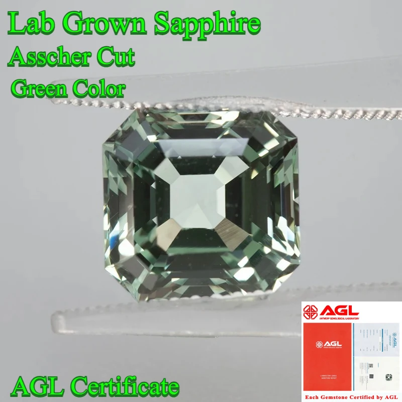 Hot Sell Lab Grown Sapphire Asscher Cut Green Color Multiple Size Top Quality for Diy Jewelry Making Selectable AGL Certificate
Hot Sell Lab Grown Sapphire Asscher Cut Green Color Multiple Size Top Quality for Diy Jewelry Making Selectable AGL Certificate