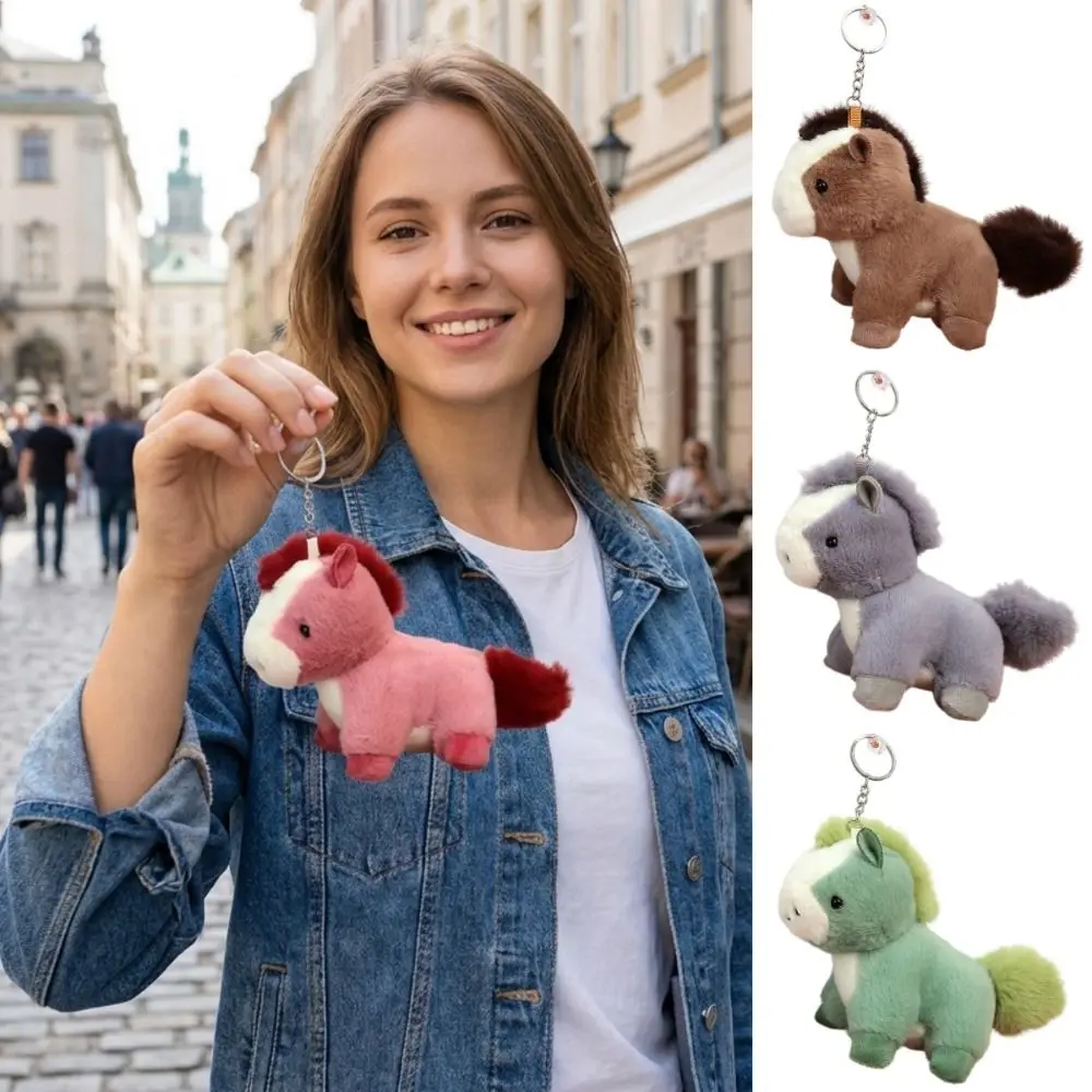 Fashion Fluffy Stuffed Animal Keychain Lightweight Versatile Plush Pony Bag Charm Cute Soft Horse Keyring For Purse Car Keys
Fashion Fluffy Stuffed Animal Keychain Lightweight Versatile Plush Pony Bag Charm Cute Soft Horse Keyring For Purse Car Keys