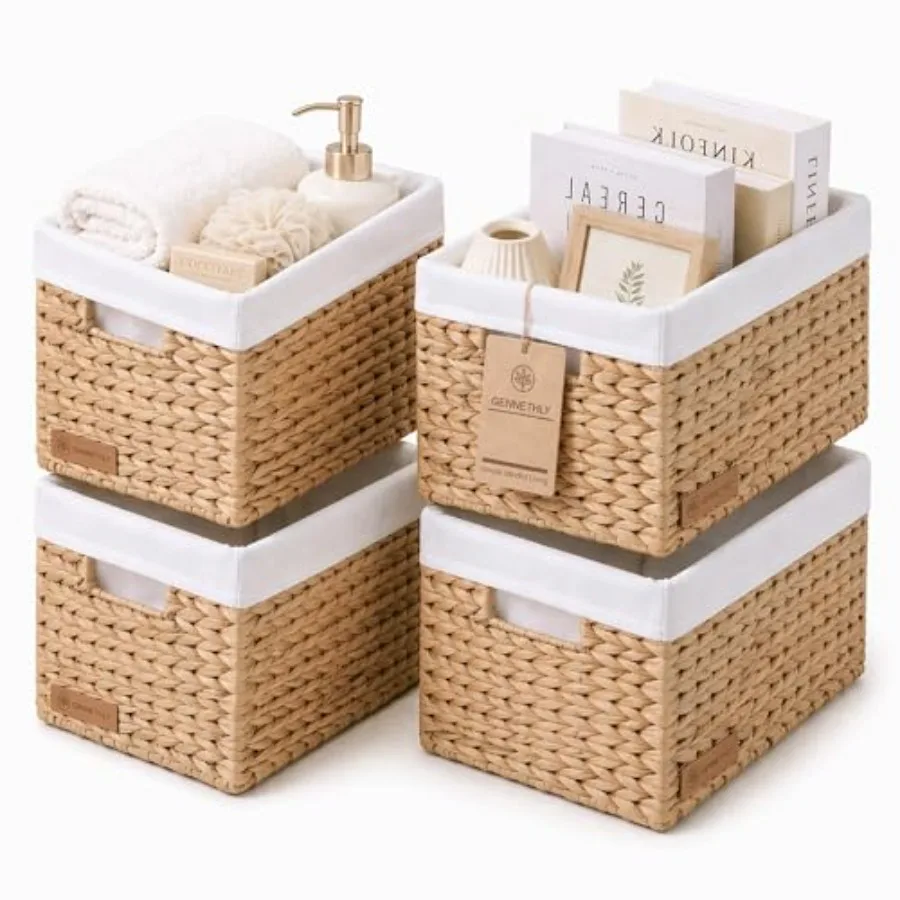 Water Hyacinth Wicker Baskets for Storage, Handwoven Rattan Shelf Basket for Organizing Pantry Closet Bedroom, 100% Natural Dec
Water Hyacinth Wicker Baskets for Storage, Handwoven Rattan Shelf Basket for Organizing Pantry Closet Bedroom, 100% Natural Dec