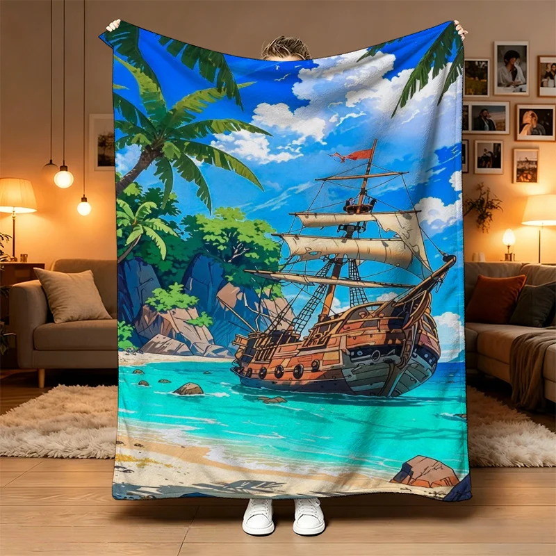 Large Tropical Pirate Ship Beach Blanket Throw Tapestry Nautical Ocean Adventure Coastal Decor for Couch Gift
Large Tropical Pirate Ship Beach Blanket Throw Tapestry Nautical Ocean Adventure Coastal Decor for Couch Gift