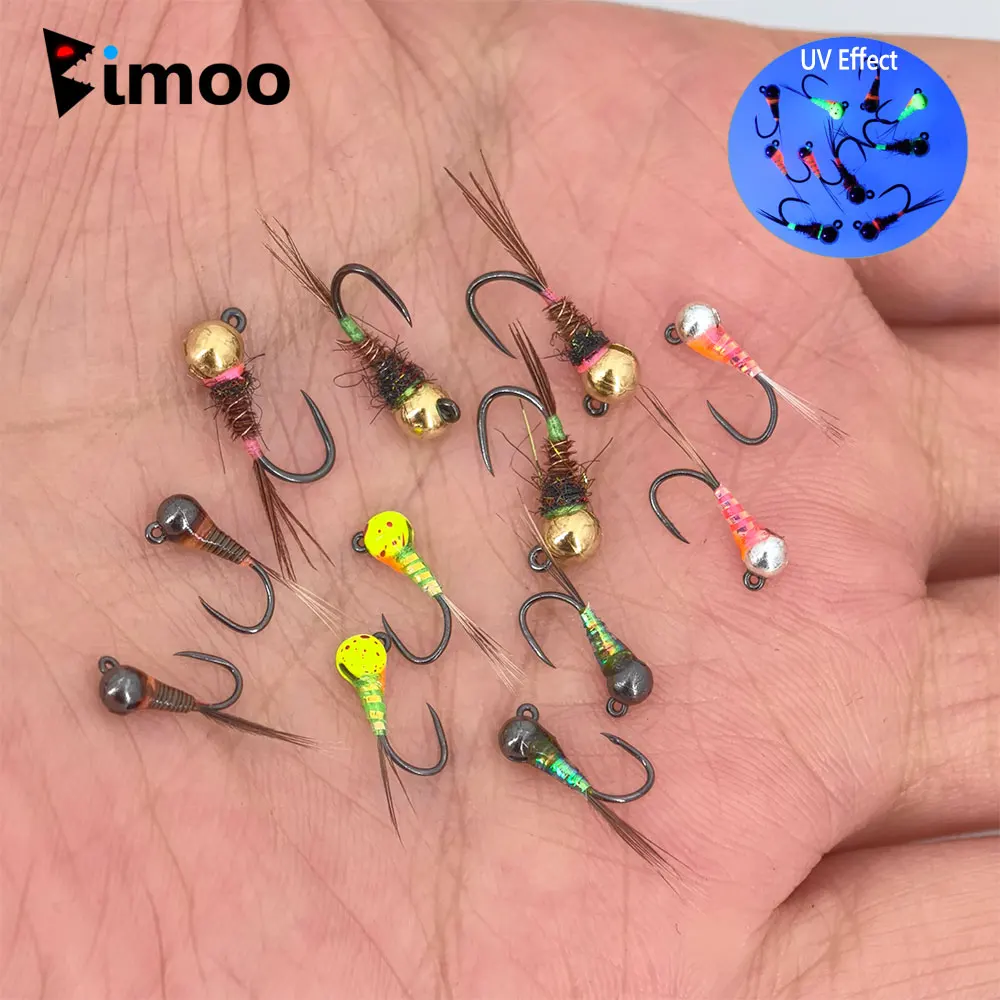 Bimoo 4/6PCS #14 #18 Barbless Jig Nymph Fly Pheasant Tail Feather Euro Wet Fly Fast Sinking Perdigon Nymph Trout Fishing Lures
Bimoo 4/6PCS #14 #18 Barbless Jig Nymph Fly Pheasant Tail Feather Euro Wet Fly Fast Sinking Perdigon Nymph Trout Fishing Lures