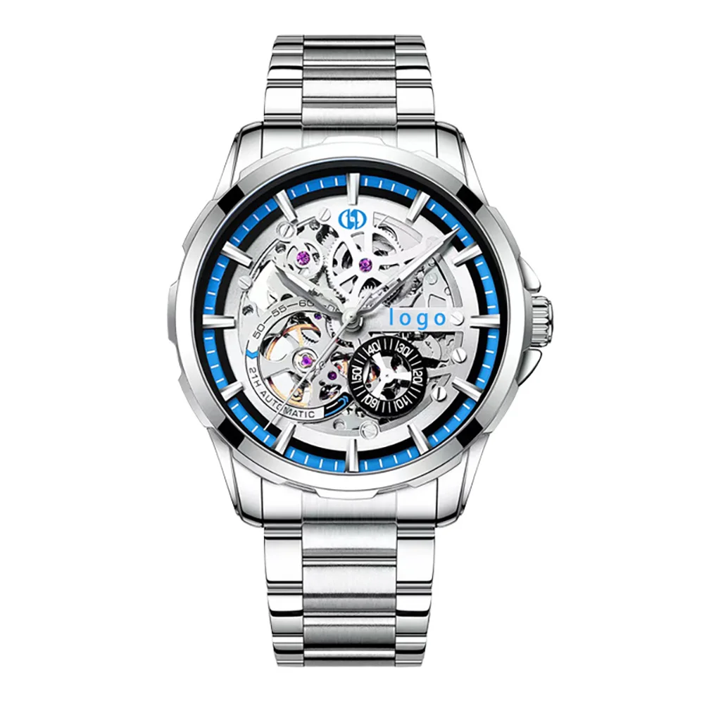 Fashion Automatic Male Clock Stainless Steel Waterproof Business Skeleton Watch Mechanical Men Watches
Fashion Automatic Male Clock Stainless Steel Waterproof Business Skeleton Watch Mechanical Men Watches