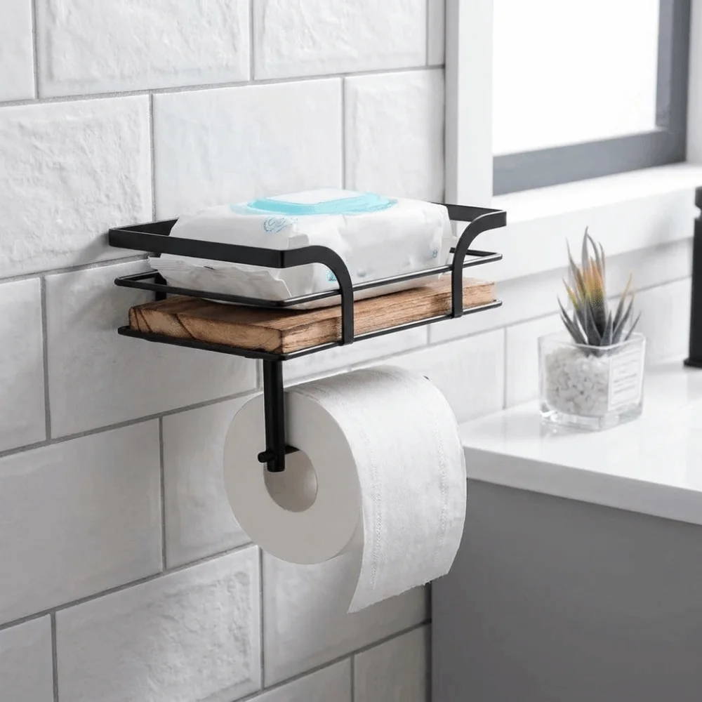 Multipurpose Wooden Toilet Paper Holder Rustic Style Wall Mounted Paper Towel Holder Space Saving Paper Phone Holder Farmhouse
Multipurpose Wooden Toilet Paper Holder Rustic Style Wall Mounted Paper Towel Holder Space Saving Paper Phone Holder Farmhouse