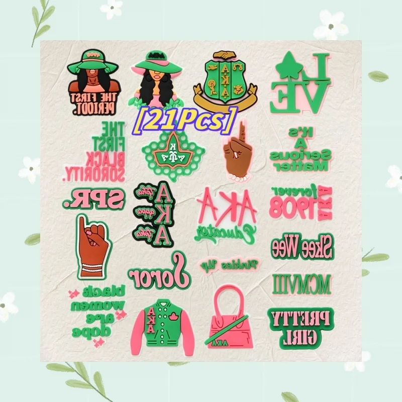 Series Shoe Charms Green Love Protect The First Periodt Soror Bag Pattern Shoe Decor Accessories Funny Holiday Gift
Series Shoe Charms Green Love Protect The First Periodt Soror Bag Pattern Shoe Decor Accessories Funny Holiday Gift