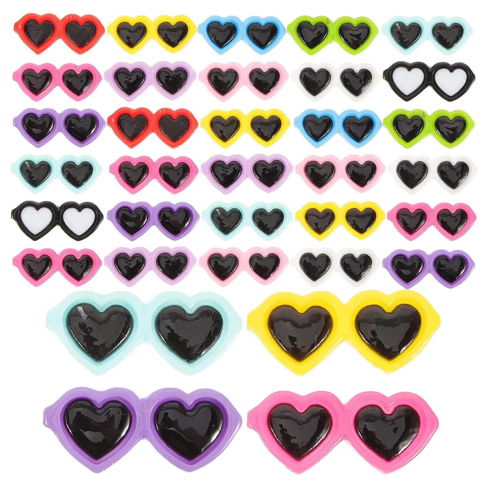 80Pcs Mini Resin Sunglasses Bead Accessories Crafts DIY Charms Embellishments Cartoon Glasses Decorations Handmade Supplies
80Pcs Mini Resin Sunglasses Bead Accessories Crafts DIY Charms Embellishments Cartoon Glasses Decorations Handmade Supplies
