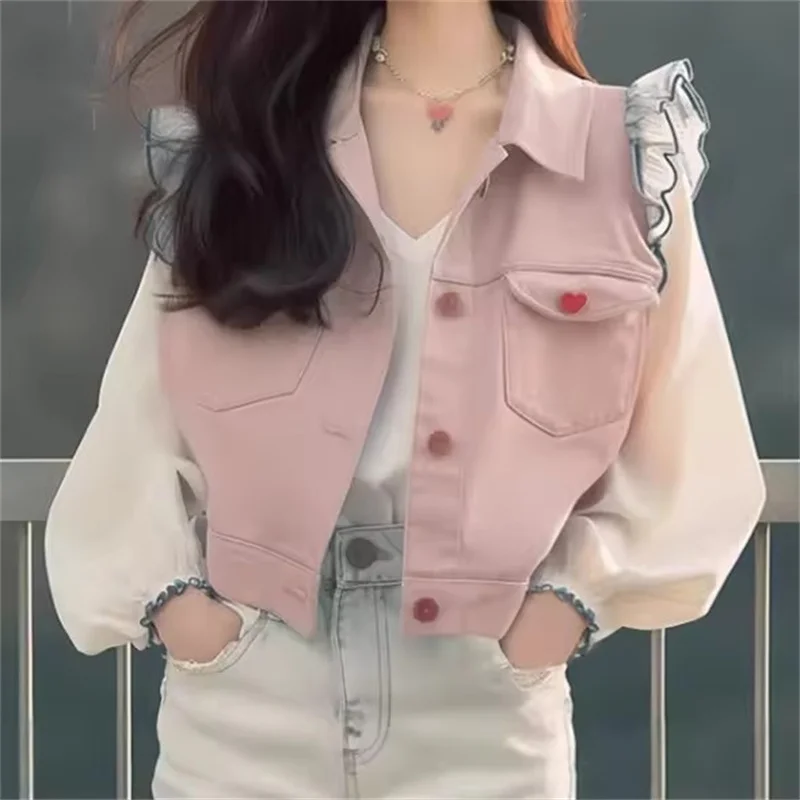 Women Short Jacket Fashion New Spring Autumn Ladies Join Together Cowboy Outerwear Korean Temperament Casual Coat Female Top
Women Short Jacket Fashion New Spring Autumn Ladies Join Together Cowboy Outerwear Korean Temperament Casual Coat Female Top