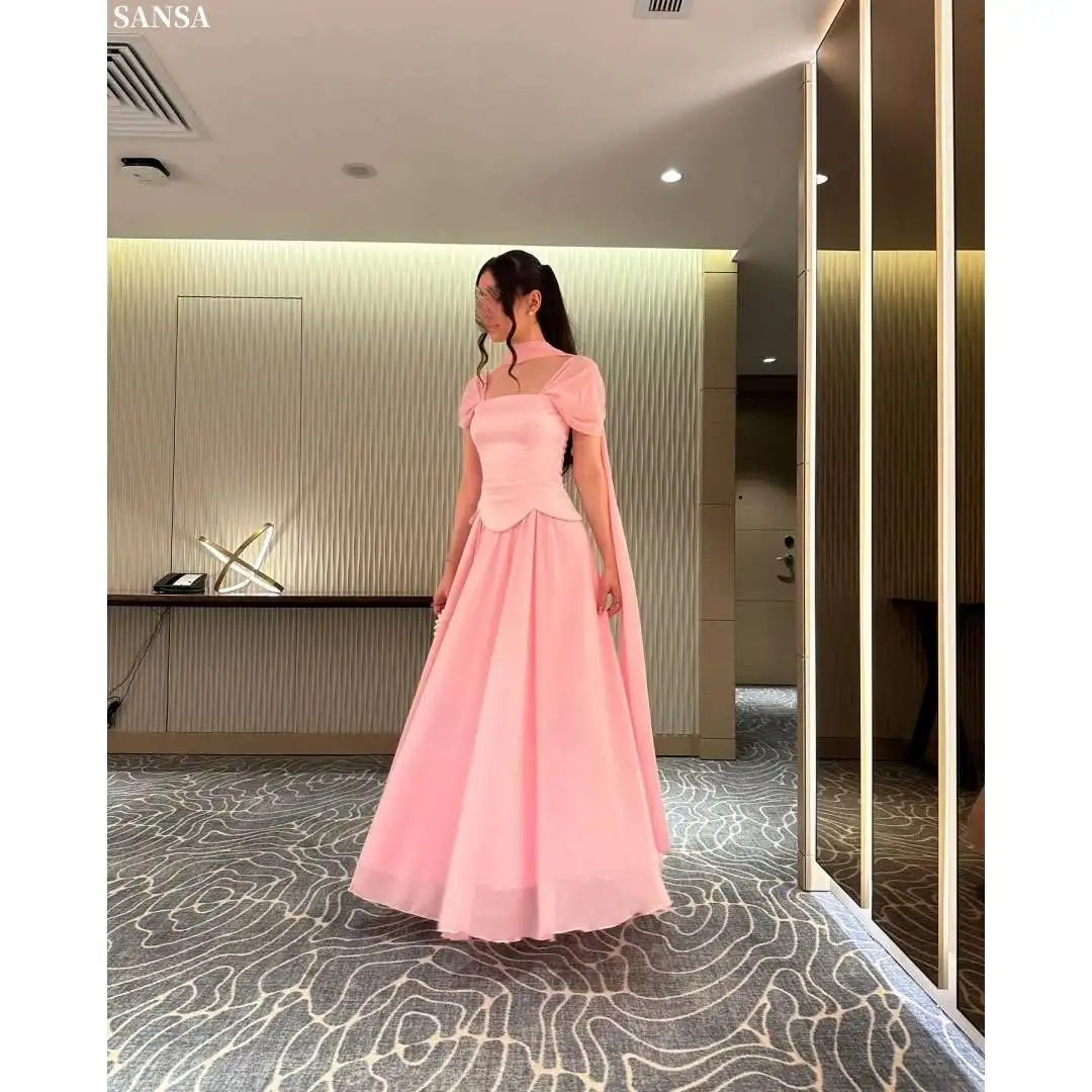 Sansa Customized Pink Short Sleeve Prom Dresses Floor-LengthWaist Cinching vestidos de noche Detachable Shawl Formal Evening2026
Sansa Customized Pink Short Sleeve Prom Dresses Floor-LengthWaist Cinching vestidos de noche Detachable Shawl Formal Evening2026
