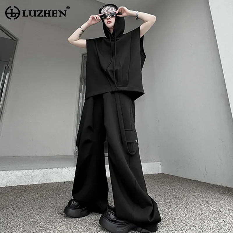 LUZHEN Solid Color Street Two-piece Sets 2025 New Trendy Loose Straight Casual Pants Men Sleeveless Hoodies Tops Clothes JY1684
LUZHEN Solid Color Street Two-piece Sets 2025 New Trendy Loose Straight Casual Pants Men Sleeveless Hoodies Tops Clothes JY1684