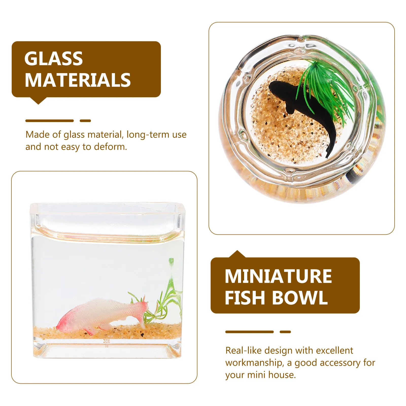 2 шт. миниатюрные аквариумы-домики для рыбок, декоративные, из стекла и акрила, для создания теплой атмосферы в мини-комнате
2 шт. миниатюрные аквариумы-домики для рыбок, декоративные, из стекла и акрила, для создания теплой атмосферы в мини-комнате