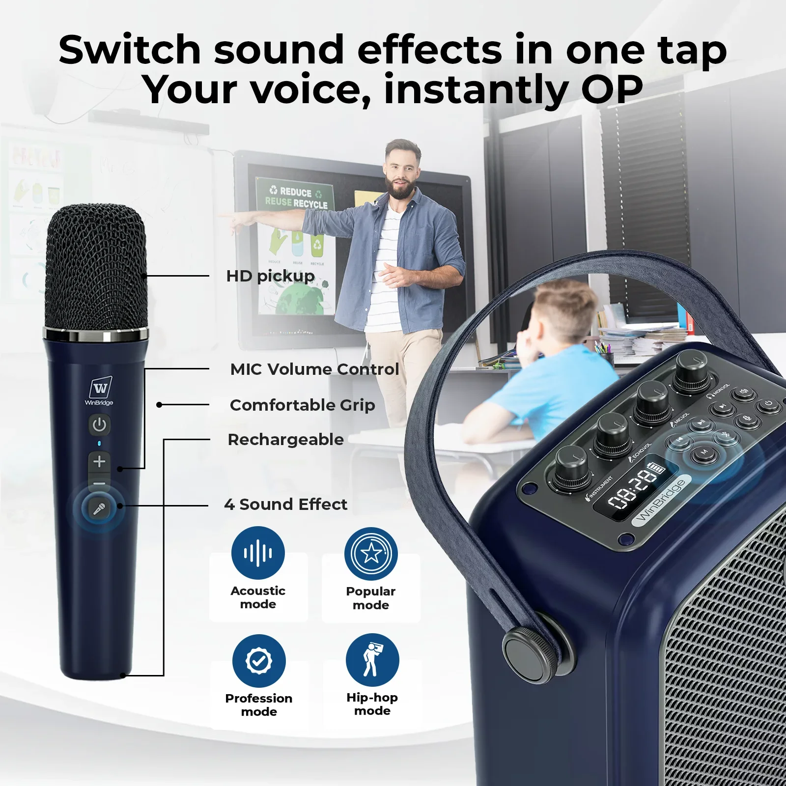 70W PA Karaoke Speaker With Original Sound Pro System
70W PA Karaoke Speaker With Original Sound Pro System