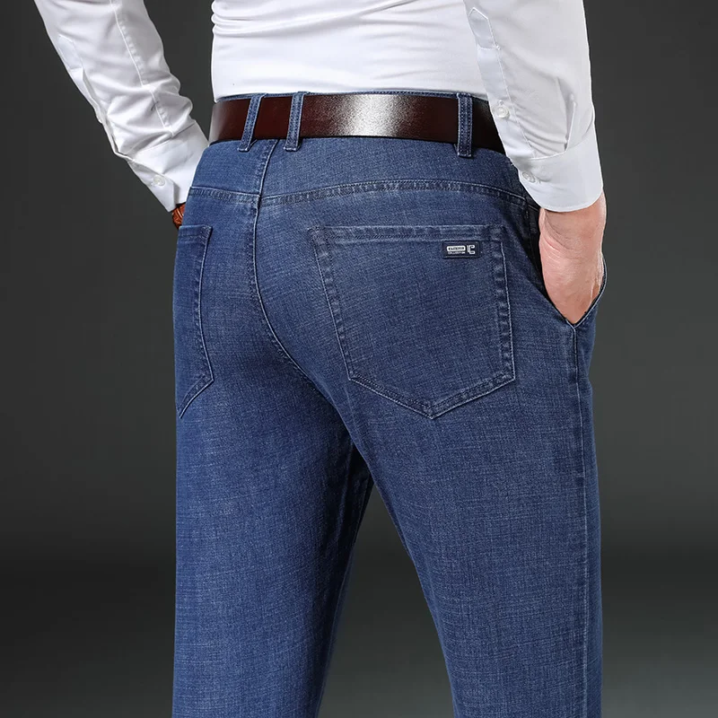 Elastic Men's Jeans Spring Autumn Business Casual Slim Straight Fit for Middle-aged Dad Stretch Jeans Comfortable Everyday Pants
Elastic Men's Jeans Spring Autumn Business Casual Slim Straight Fit for Middle-aged Dad Stretch Jeans Comfortable Everyday Pants