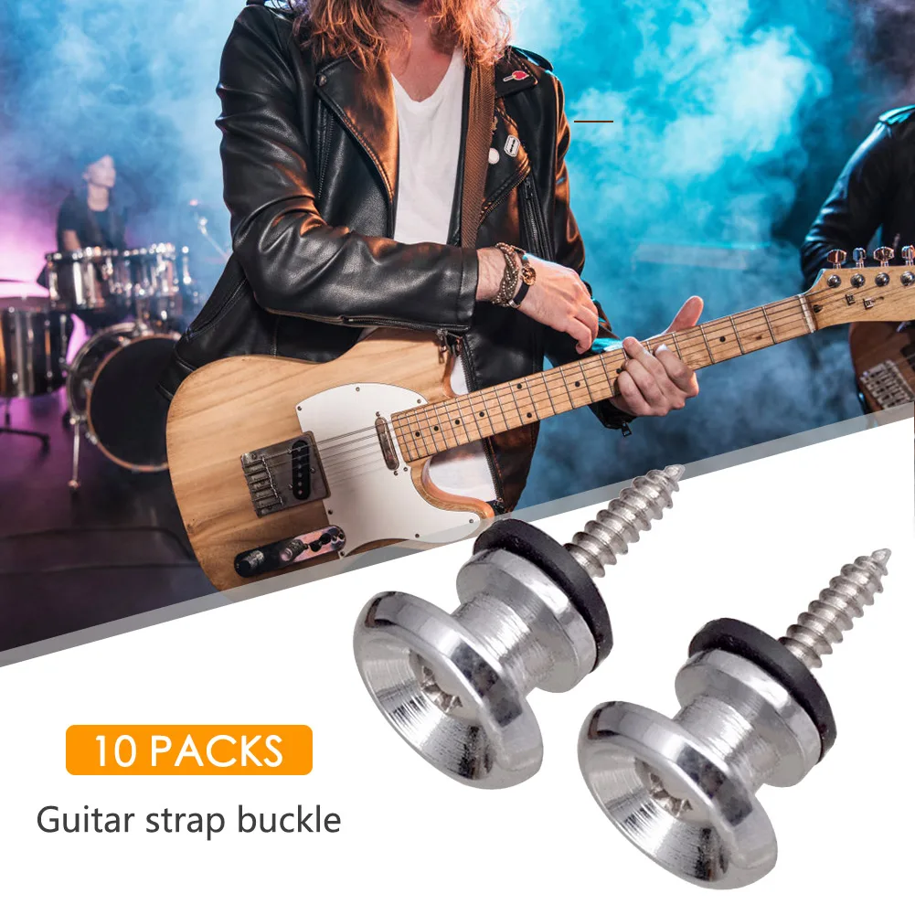 10Pcs Guitar Strap Locking Pegs Metal Strap Fixing Pin with Mounting Screws for Electric Guitar Bass Acoustic Guitar Ukulele
10Pcs Guitar Strap Locking Pegs Metal Strap Fixing Pin with Mounting Screws for Electric Guitar Bass Acoustic Guitar Ukulele
