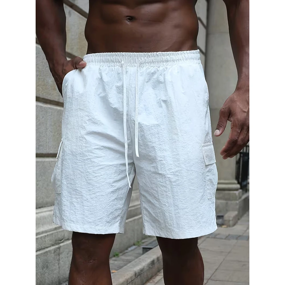 Men's Casual Shorts Solid Color Cotton Linen Lightwieght Breathable Pocket Design Fashion Loose Fit Short Pants Male Streetwear
Men's Casual Shorts Solid Color Cotton Linen Lightwieght Breathable Pocket Design Fashion Loose Fit Short Pants Male Streetwear